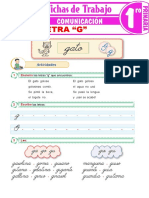 Letra "G" para Primer Grado de Primaria