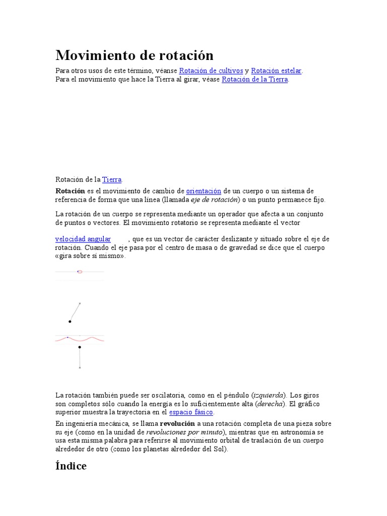 Movimiento de Rotación | PDF | Rotación | Vector Euclidiano