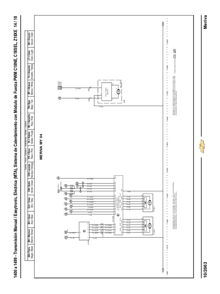 Opel Meriva A Wiring Diagram 2004 PDF Communication Design