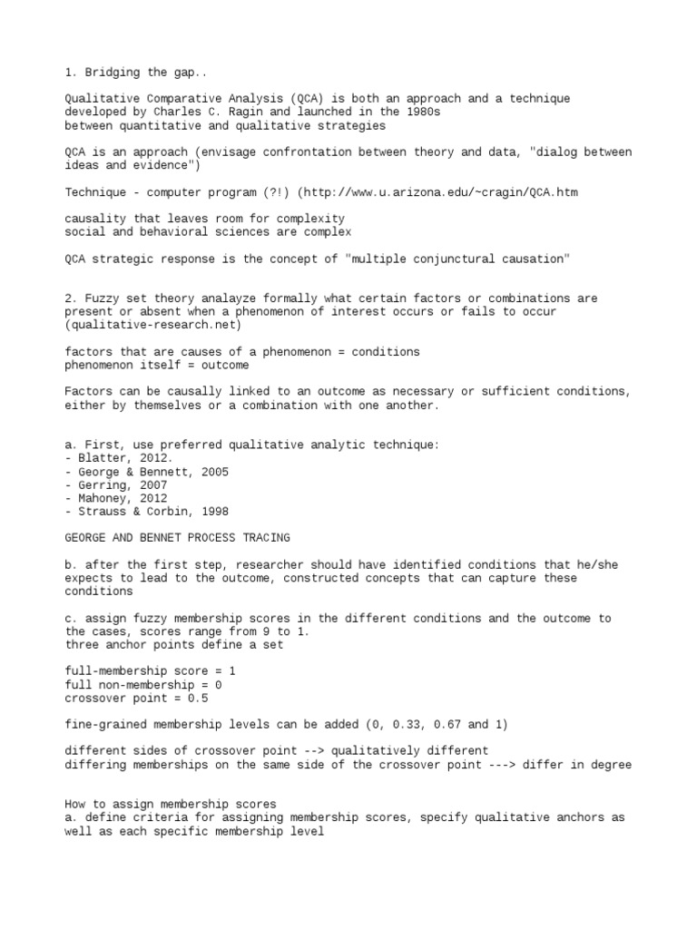 Understanding Qualitative Comparative Analysis | PDF | Causality ...