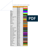 Tabla de Colores en HTML