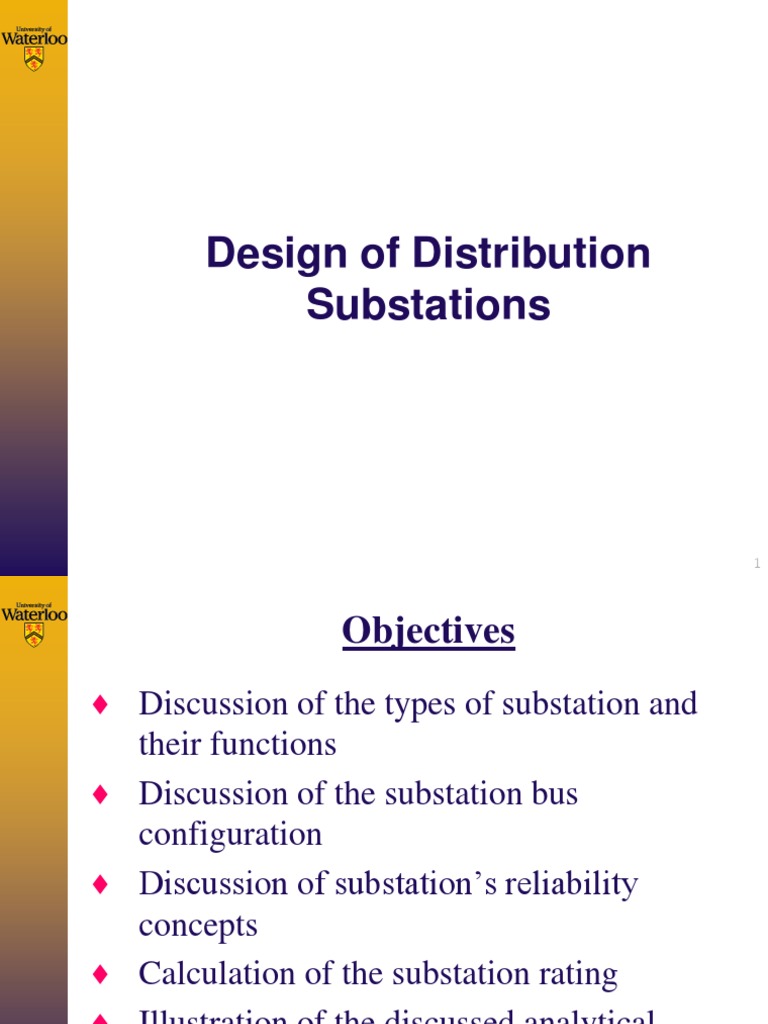 Distribution Substation Design Overview | PDF | Electrical Substation ...