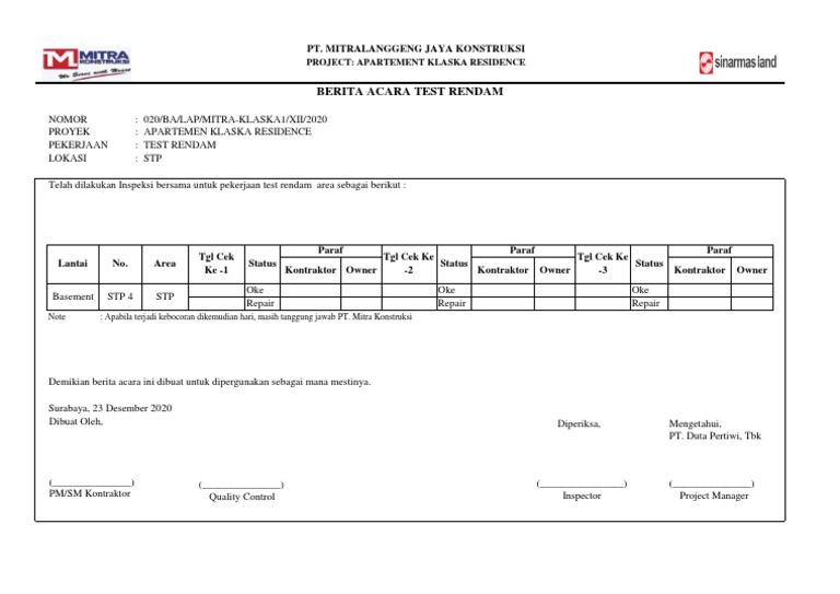 STP No 4 FORM BA TEST RENDRAM PDF