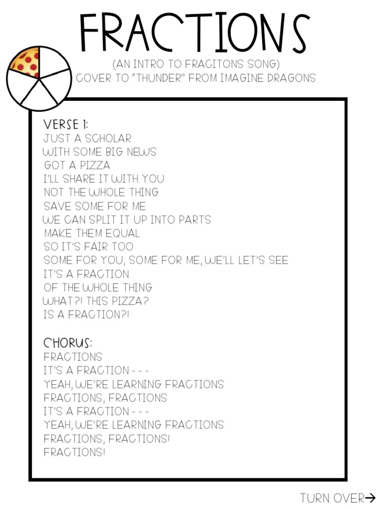 Fun Fraction Learning Song | PDF | Art