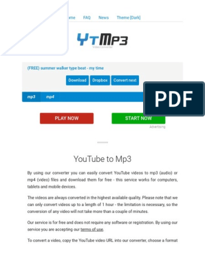 YouTube To Mp3 Converter | PDF