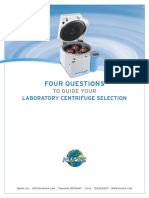 Four Questions Centrifuge Selection