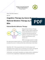 Cognitive Therapy by Aaron Beck and Rational Emotive Therapy by Albert Ellis-Hizon