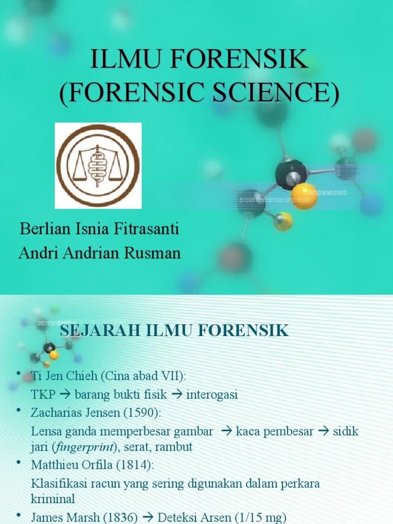 Sejarah dan Tujuan Ilmu Forensik | PDF