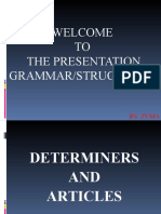 Welcome TO The Presentation Grammar/Structure 1: By: Zuma