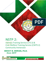 NSTP 2:: Literacy Training Service (LTS 2) & Civic Welfare Training Service (CWTS 2) Community Immersion