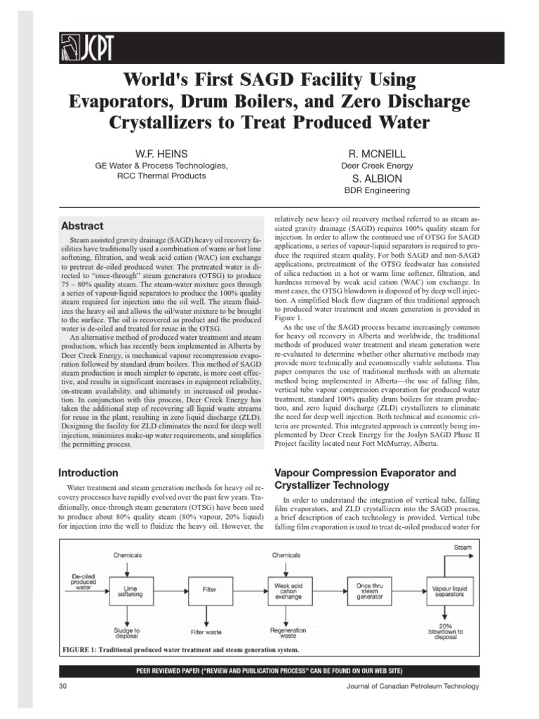 SAGD Water Treatment with Drum Evaporators | PDF | Water Treatment | Water