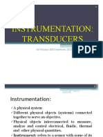 Instrumentation: Transducers Transducers: 4 March 2020