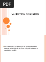 Valuation of Shares