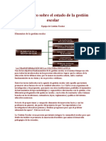 Diagnóstico sobre el estado de la gestión escolar