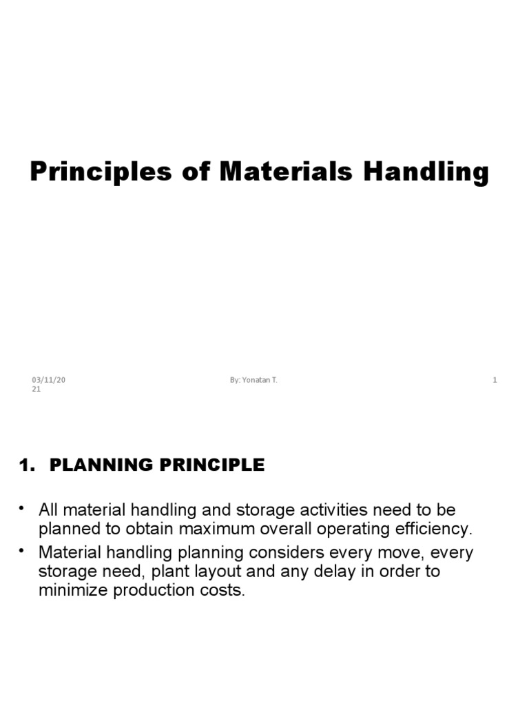 2 Principles of Material Handling PDF Pallet Industries