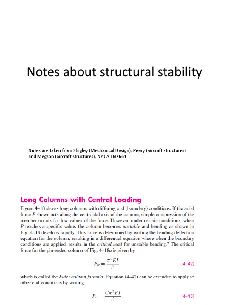 Structural Stability Notes Overview | PDF