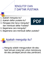 Teknik Mengutip Dan Membuat Daftar Pustaka (1)