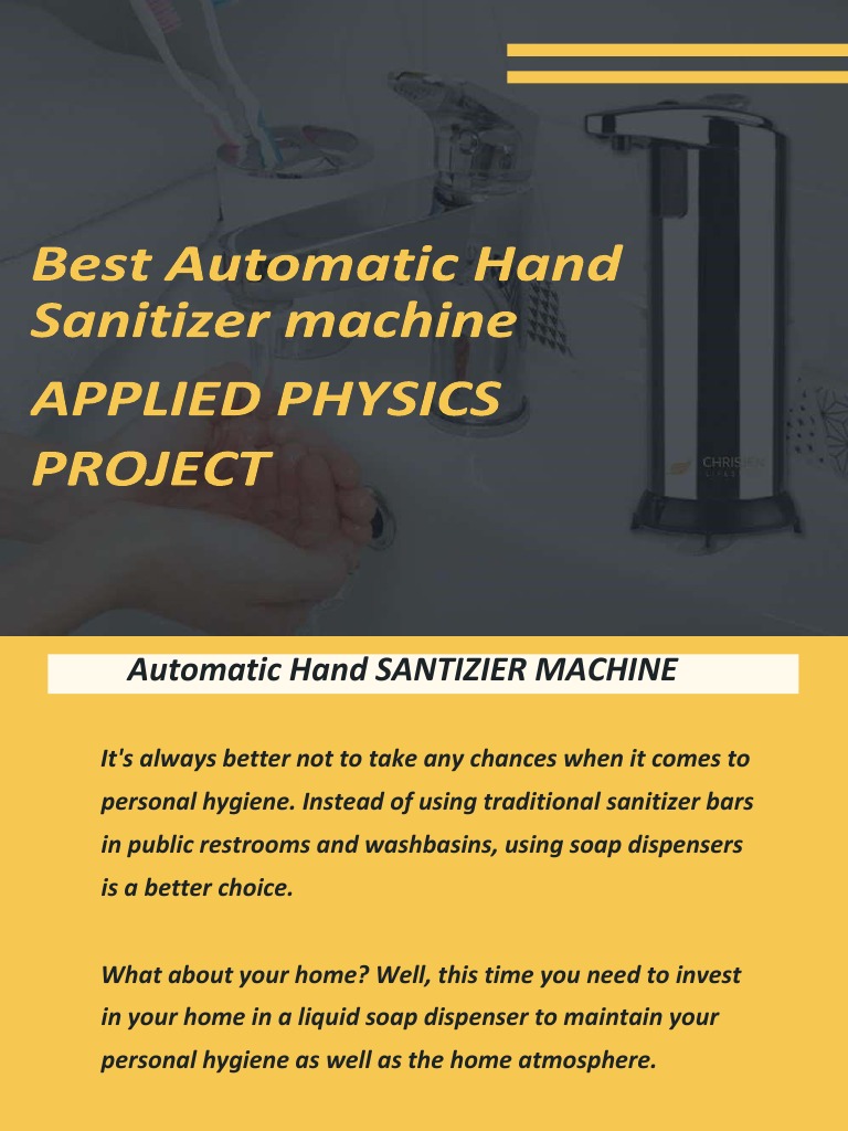Automatic Hand Sanitizer Machine PDF Disinfectant Hygiene