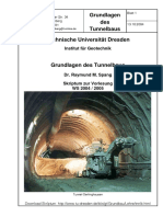 Grundlagen Des Tunnelbaus - TU Dresden - Spang