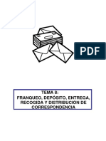 Tema 8. Franqueo Deposito Entrega Recogida y Distribucion de Correspondencia