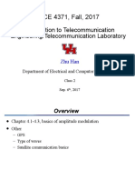 ECE 4371, Fall, 2017: Introduction To Telecommunication Engineering/Telecommunication Laboratory