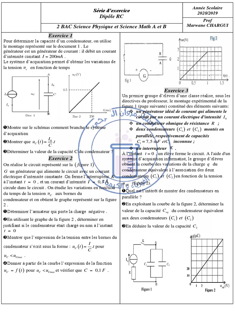 Comment Representer Une Resistance Ohmique Sur Un Schema De Circuit Exercices 3 Dipôle RC Non Corrige | PDF | Condensateur | Résistance  (électricité)