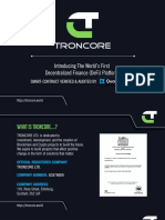TRONCORE Limited Company To Launch Decentralized Finance Platform