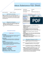 Hazardous Substance Fact Sheet: Right To Know