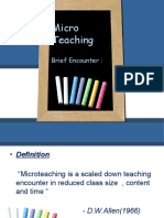 Micro Teaching: Brief Encounter