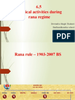 6.5 Political Activities During Rana Regime