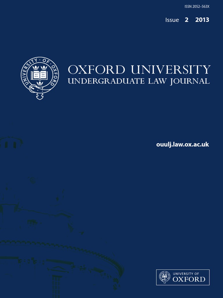 The Oxford University Undergraduate Law Journal 2nd Edition 2013 PDF