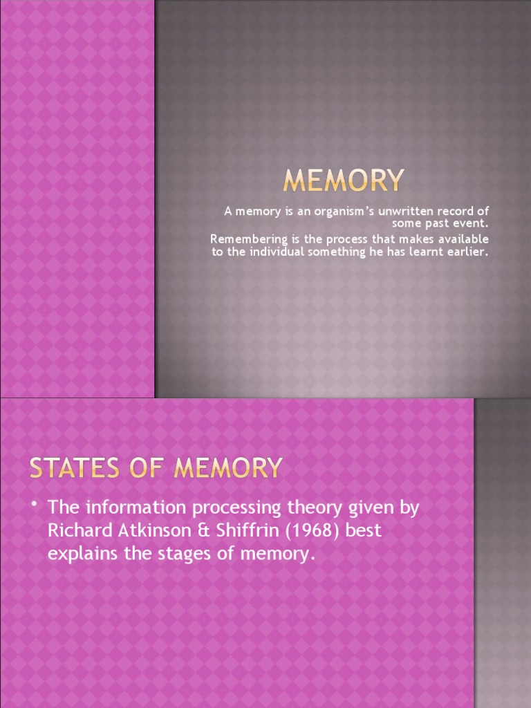 Understanding Memory: Types and Theories | PDF