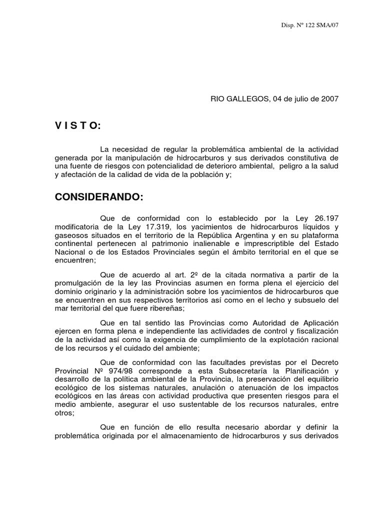 Dispo 122 | PDF | Auditoría | Refinería de petróleo