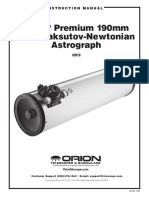Orion Premium 190mm f/5.3 Maksutov-Newtonian Astrograph: Instruction Manual