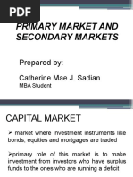 Primary and Secondary Markets