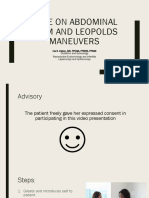 Osce Abdominal Exam and Leopolds Maneuvers