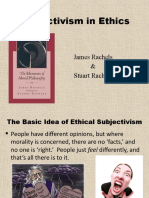 Rachels Chapter 3 - Subjectivism in Ethics
