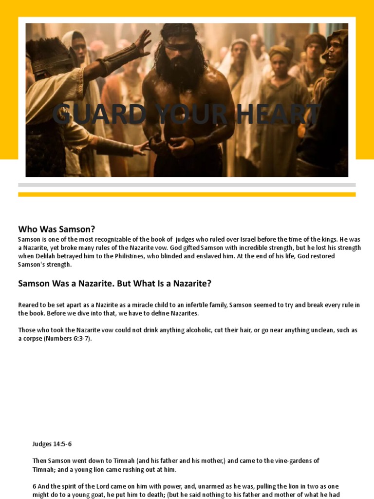 Guard Your Heart PDF Samson Delilah