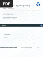 Data Structure and Algorithms (CO2003) : Chapter 1 - Introduction