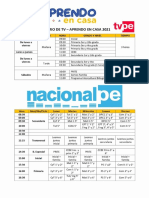 Horario de Radio y TV para El Ano Escolar 2021