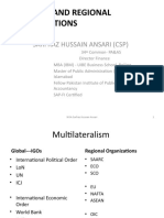 Pakistan and Regional Organizations: Sarfraz Hussain Ansari (CSP)