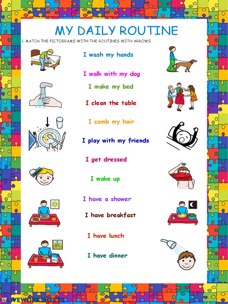 Daily Routine Activities for Kids | PDF | Wellness