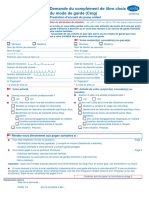 Complément Mode de Garde (CMG) - Cerfa 1232304