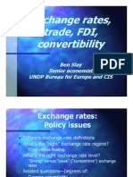 Exchange Rates, Exchange Rates, Trade, FDI, Trade, FDI, Convertibility Convertibility