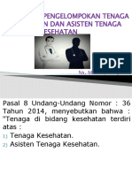 Kualifikasi Pengelompokan Tenaga Kesehatan Dan Asisten Tenaga Kesehatan