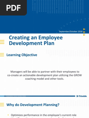 2- Creating an Employee Development Plan -- Manager Training