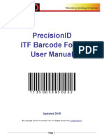 Precisionid Itf Barcode Fonts User Manual: Updated 2018