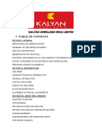Table of Contents: Kalyan Jewellers India Limited