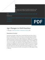 Mastication: Age Changes in Oral Function