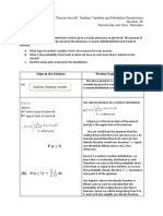 Tutorial Sheet #2: Random Variables and Probability Distributions Question: #1 Tutorial Day and Time: Thursadys